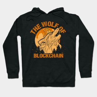 The Wolf of Blockchain Funny Bitcoin Wall Street Parody Crypto Pun Hoodie